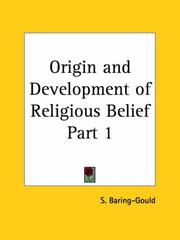 Cover of: Origin and Development of Religious Belief, Part 1