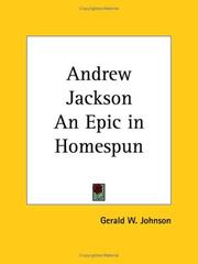 Cover of: Andrew Jackson An Epic in Homespun