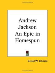 Cover of: Andrew Jackson An Epic in Homespun