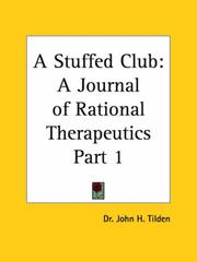 Cover of: A Stuffed Club, Part 1: A Journal of Rational Therapeutics