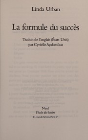 Cover of: La Formule Du Succes (French Edition)