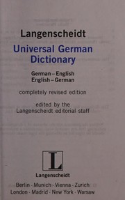 Langenscheidt Universal Dictionary German by K g langenscheidt