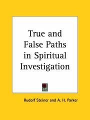 Cover of: True and false paths in spiritual investigation
