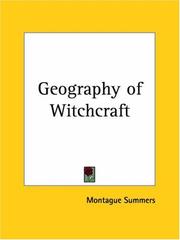 Cover of: Geography of Witchcraft by Montague Summers