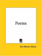 Cover of: Poems by Ella Wheeler Wilcox