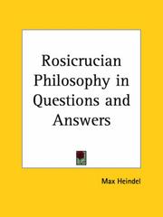 Cover of: Rosicrucian Philosophy in Questions and Answers