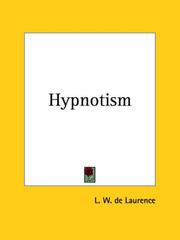 Cover of: Hypnotism by L. W. de Laurence