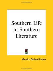 Cover of: Southern Life in Southern Literature by Maurice G. Fulton