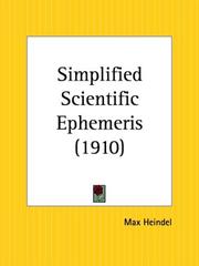 Cover of: Simplified Scientific Ephemeris