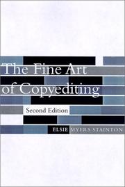 Cover of: The Fine Art of Copyediting by Elsie Myers Stainton