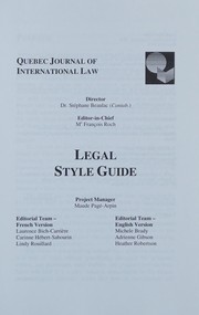 Legal style guide by Stéphane Beaulac