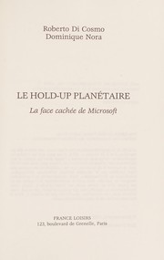 Cover of: Le hold-up planétaire by n/a