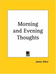 Cover of: Morning and Evening Thoughts