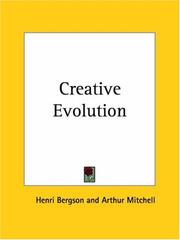 Cover of: Creative Evolution by Henri Bergson
