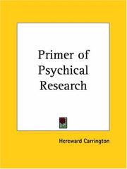 Cover of: Primer of Psychical Research