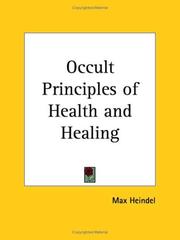 Cover of: Occult Principles of Health and Healing