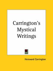 Cover of: Carrington's Mystical Writings by Hereward Carrington