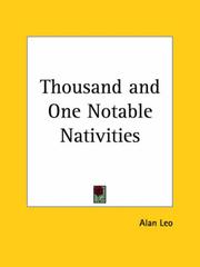 Cover of: Thousand and One Notable Nativities by Alan Leo
