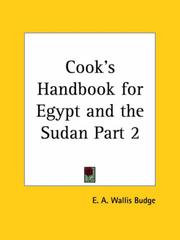 Cover of: Cook's Handbook for Egypt and the Sudan, Part 1