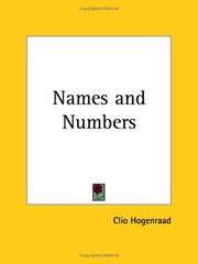 Cover of: Names and Numbers by Clio Hogenraad