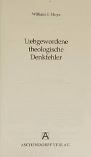 Cover of: Liebgewordene theologische Denkfehler