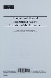 Cover of: Literacy and Special Educational Needs by Felicity Fletcher-Campbell