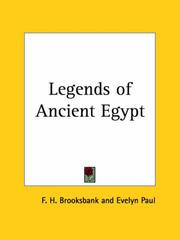 Cover of: Legends of Ancient Egypt by Frank Henry Brooksbank