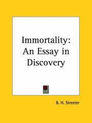 Cover of: Immortality: An Essay in Discovery