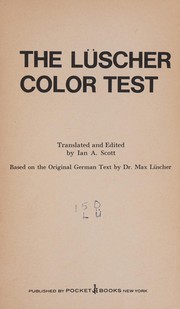 Cover of: The Lüscher Color Test