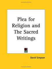 Cover of: Plea for Religion and The Sacred Writings