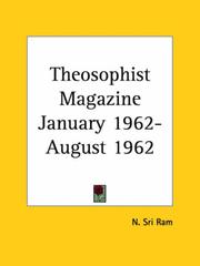 Cover of: Theosophist Magazine January 1962-August 1962