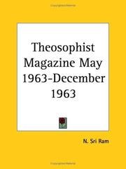 Cover of: Theosophist Magazine May 1963-December 1963