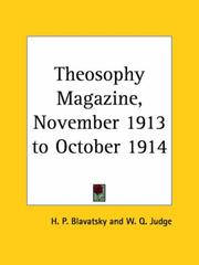 Cover of: Theosophy Magazine, November 1913 to October 1914 | H. P. Blavatsky