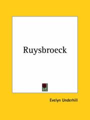 Cover of: Ruysbroeck | Evelyn Underhill