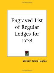 Cover of: Engraved List of Regular Lodges for 1734
