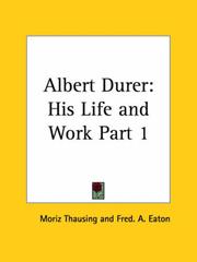 Cover of: Albert Durer by Moriz Thausing