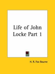 Cover of: Life of John Locke, Part 1