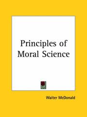 Cover of: Principles of Moral Science