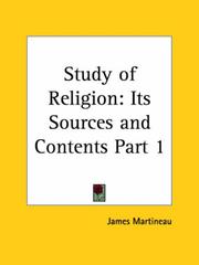 Cover of: Study of Religion by James Martineau