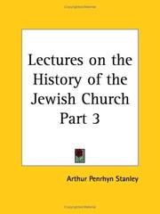 Cover of: Lectures on the History of the Jewish Church, Part 3