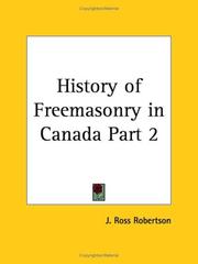 Cover of: History of Freemasonry in Canada, Part 2