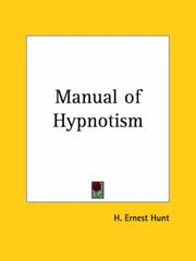 Cover of: Manual of Hypnotism