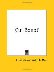 Cover of: Cui Bono? by Francis Mason