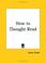 Cover of: How to Thought Read