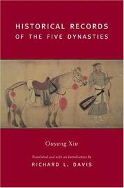Cover of: Historical Records of the Five Dynasties (Translations from the Asian Classics) by Richard Davis