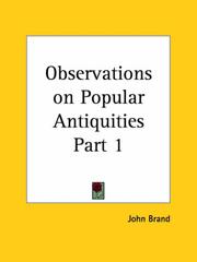 Cover of: Observations on Popular Antiquities, Part 1