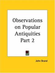 Cover of: Observations on Popular Antiquities, Part 2