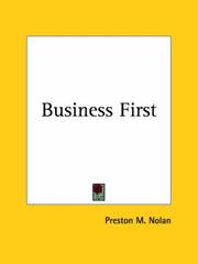 Cover of: Business First by Preston M. Nolan