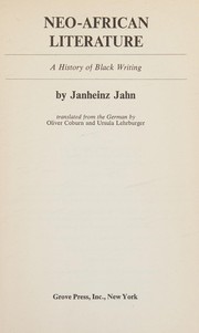 Cover of: Neo-African Literature by Janheinz Jahn