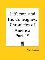 Cover of: Jefferson and His Colleagues